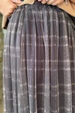 Enid Plaid Tulle Midi Skirt Chocolate